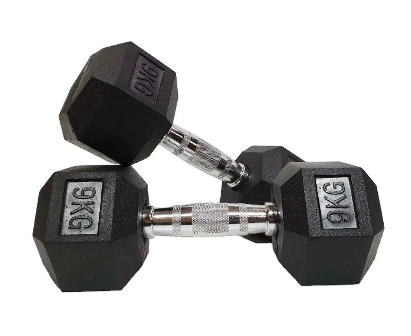 Morgan Rubber Hex Dumbbells [15Kg (Pair)]