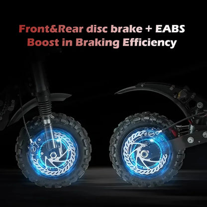 72V 6000W Electric Scooter Adults, up to 55MPH, 11 INCH Wheel Tubeless off Road Tire, Hydraulic Suspension, Foldable Escooter with Seat