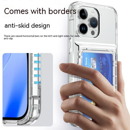 Transparent Phone Case Flip Card Holder