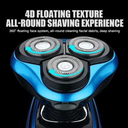 Electric Shaver Rotary Shaver Electric Razor Beard Trimmer Rechargeable Hair Cutting Shaving Machine Clipper for Men Waterproof