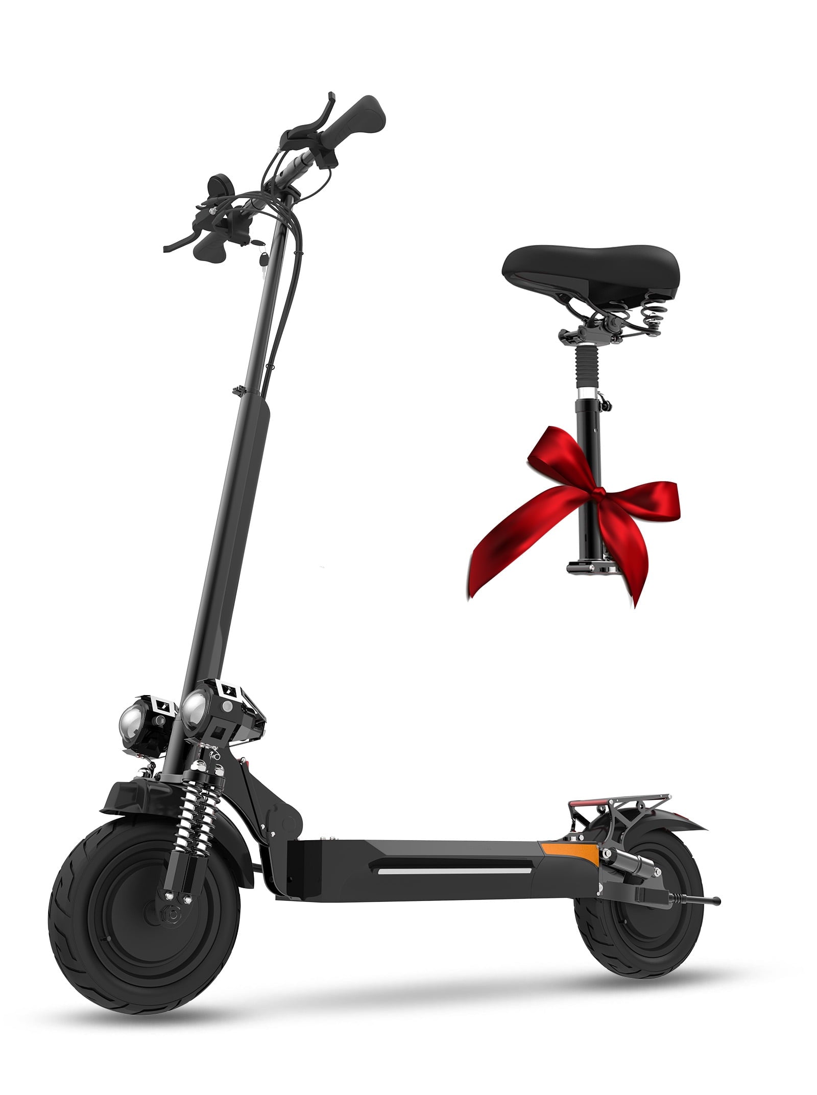 2400W Electric Scooter with Seat 48V 18Ah Electric Kick Scooter, Max 40 Mph &amp; 40 Mile Range Commuting E-Scooter, Dual Brakes, Adjustable Seat &amp; Handlebars, Cruise Control Foldable Scooter for Adults