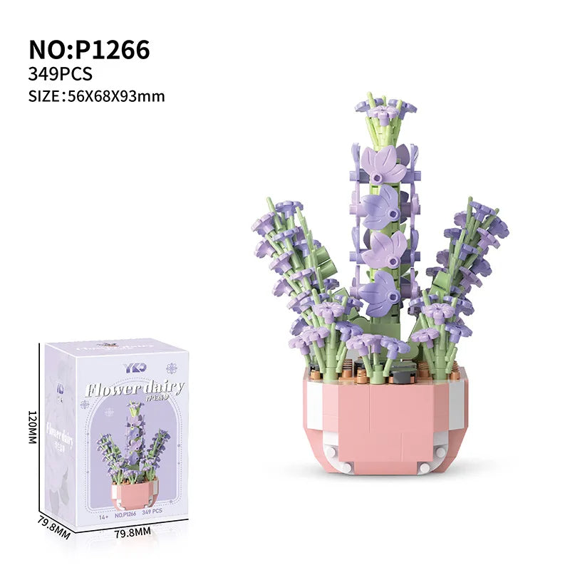 Everlasting Succulents Flower Building Blocks