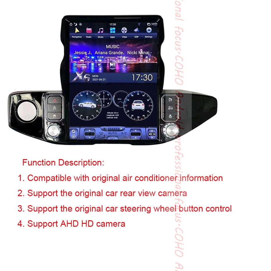 COHO for Jeep Wrangler 2018-2020 Android 9.0 Octa Core 4+64G Car Multimedia Player Stereo Receiver Radio