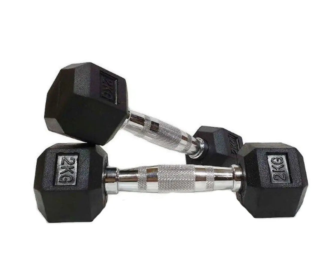 Morgan Rubber Hex Dumbbells [15Kg (Pair)]