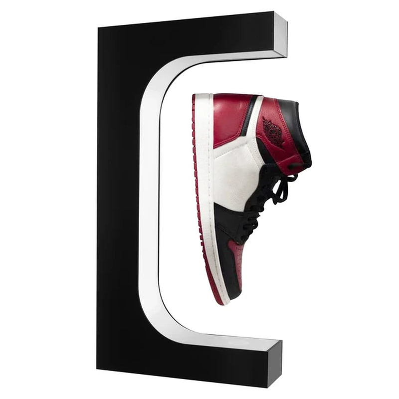 Magnetic Levitation Floating Shoe Display Stand, Swivel Sneaker Stand, LED Light Rotation, Advertising Store Collection Display