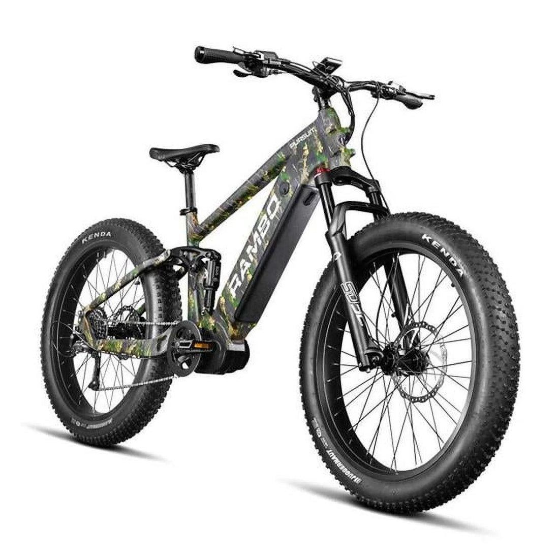 750W the Pursuit 2.0 Full Suspension Electric Bike, TT Viper Woodland