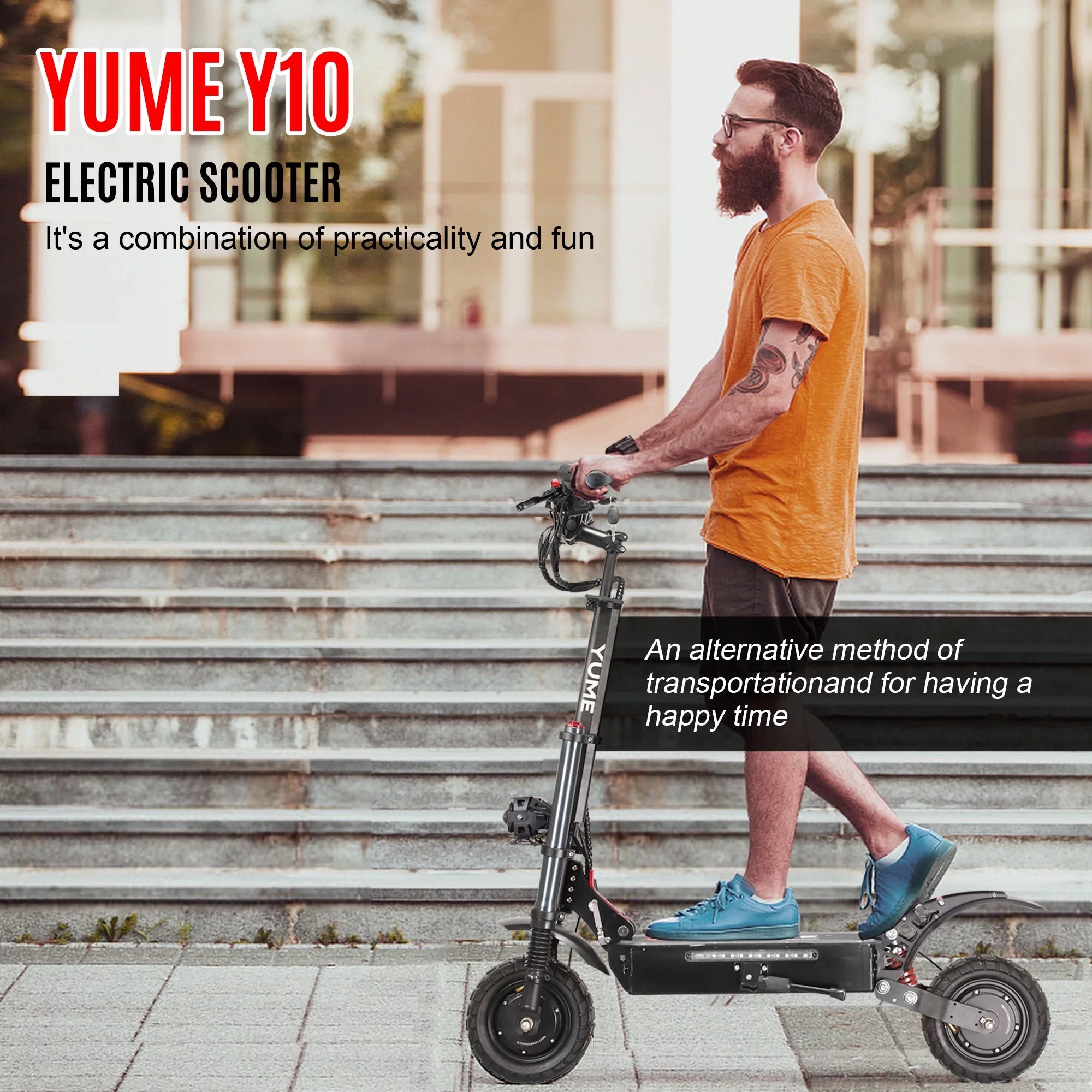 Y10 Dual Motor Electric Scooter for Adults Fast 40 Mph 40 Miles Long Rang 10&