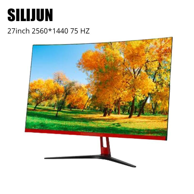 27 Inch 2K Curved Screen Computer Monitor PC 60/75Hz HD Gaming VGA HDMI 27 Inch Flat Panel Display