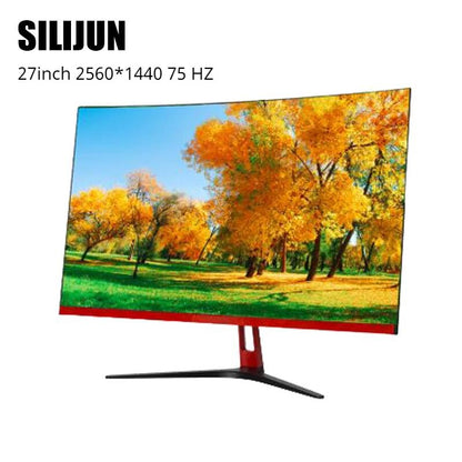 27 Inch 2K Curved Screen Computer Monitor PC 60/75Hz HD Gaming VGA HDMI 27 Inch Flat Panel Display