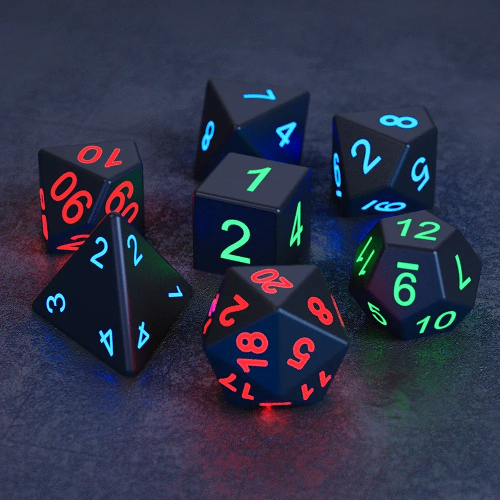 RPG Polyhedral Dice Set Luminous Electronic DND Dice Multiple Sides Entertainment Toys for Board Game Party