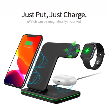 3 in 1 Wireless Charger for Apple 14 13 12 Pro Max Mini Airpods Pro Iwatch Applewatch 8 7 SE 2 Stand Station Holder Accessories