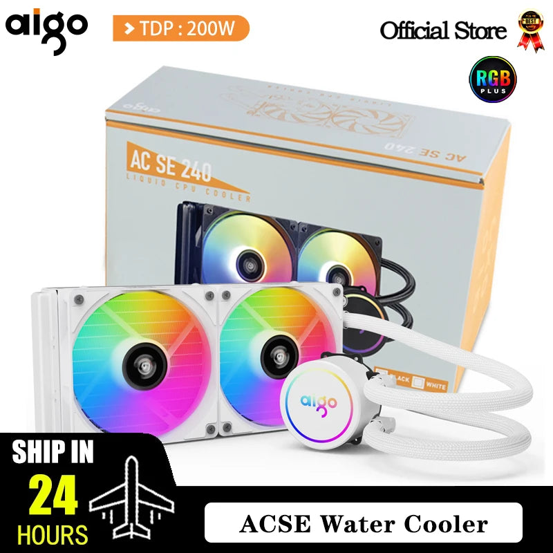 ACSE Water Cooling CPU Cooler 120 240 Mm RGB Fan Liquid Heatsink Integrated Radiator LGA 2066/2011/1151/1155/AM3+/AM4 AMD