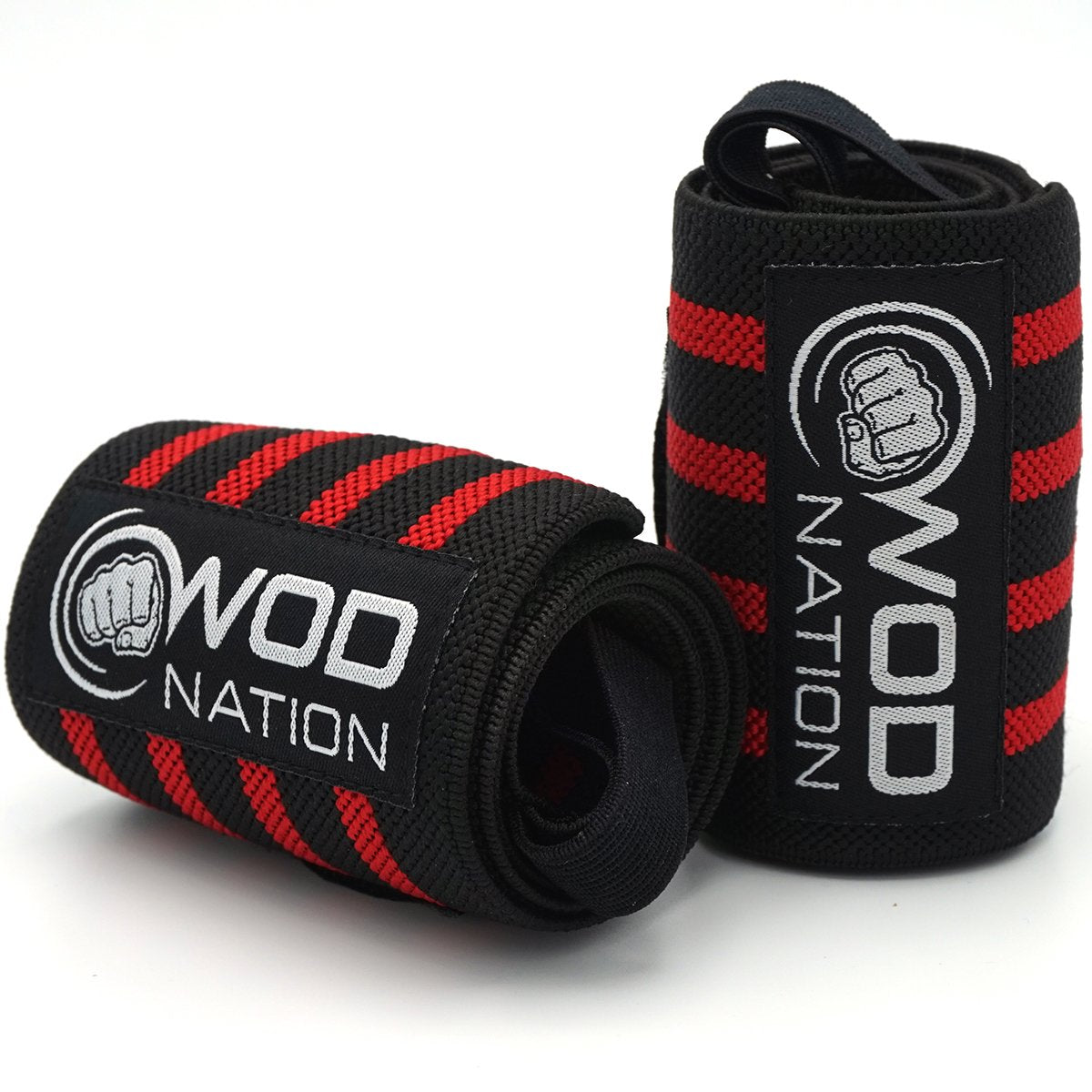 Wrist Wraps &amp; Straps for Gym &amp; Weightlifting (18 Inch) - Essential Weight Lifting Wrist Wraps &amp; Gym Wrist Straps Support for Optimal Powerlifting Performance for Women &amp; Men - Black/Red