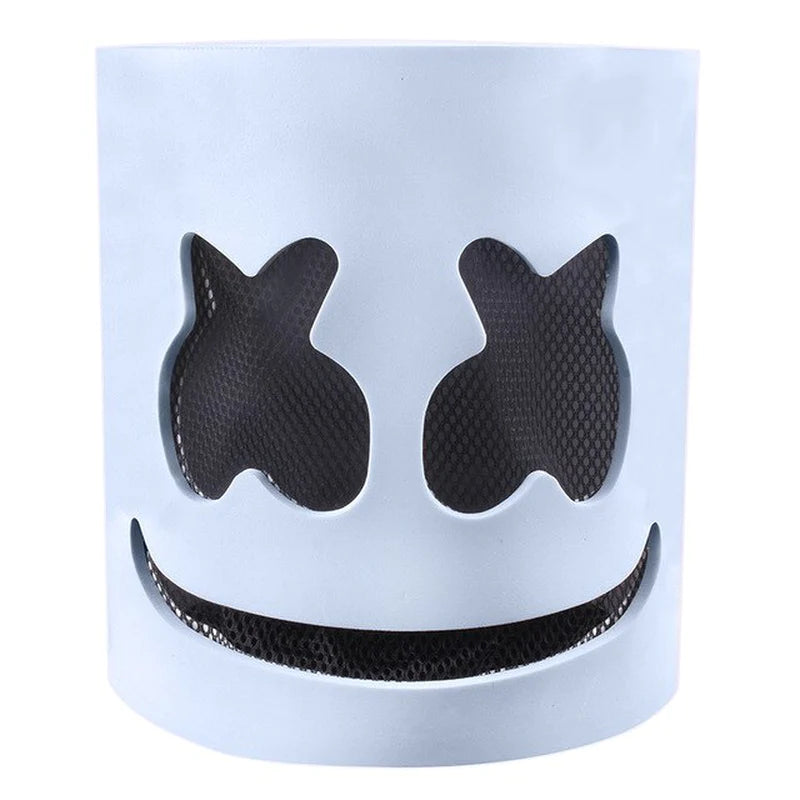 DJ Luminous Head Mask Lifelike Marshmello Mask Breathable Helmet Mask Durable Carnival Festival Halloween Party Props Cosplay