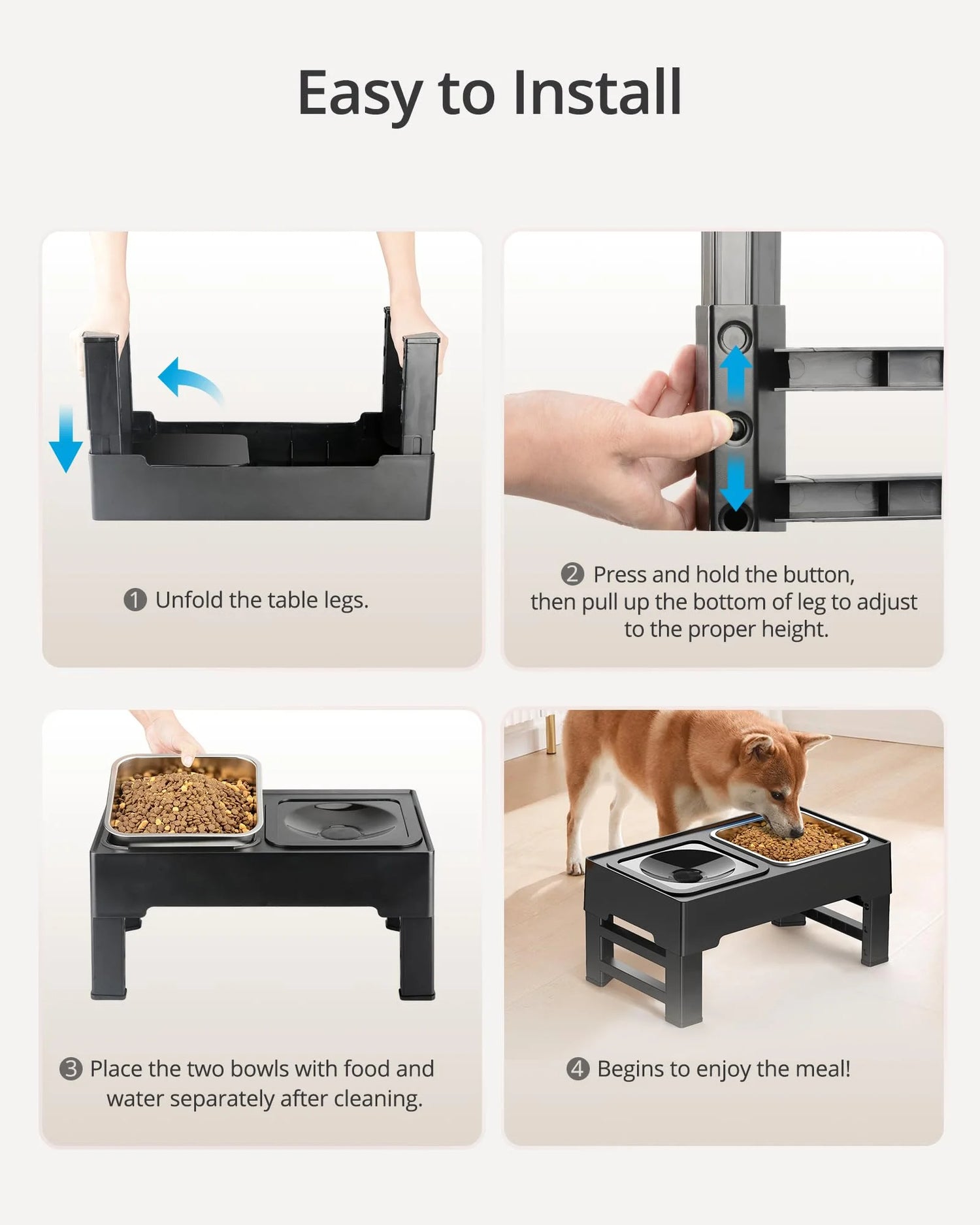 Elevated Mess-Free Dog Bowl