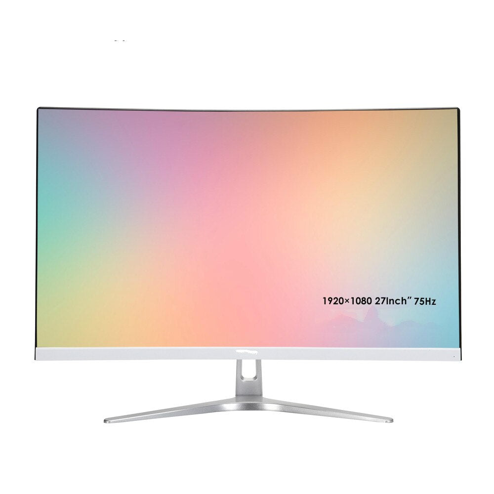 27 Inch 2K Curved Screen Computer Monitor PC 60/75Hz HD Gaming VGA HDMI 27 Inch Flat Panel Display