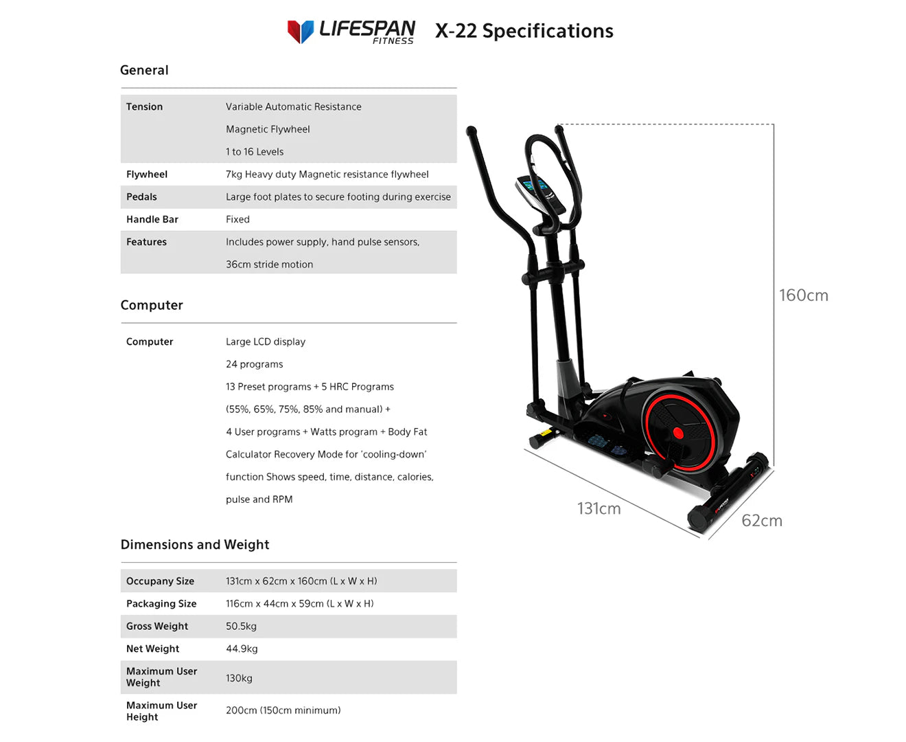 X-22 Cross Trainer Fitness Equipment