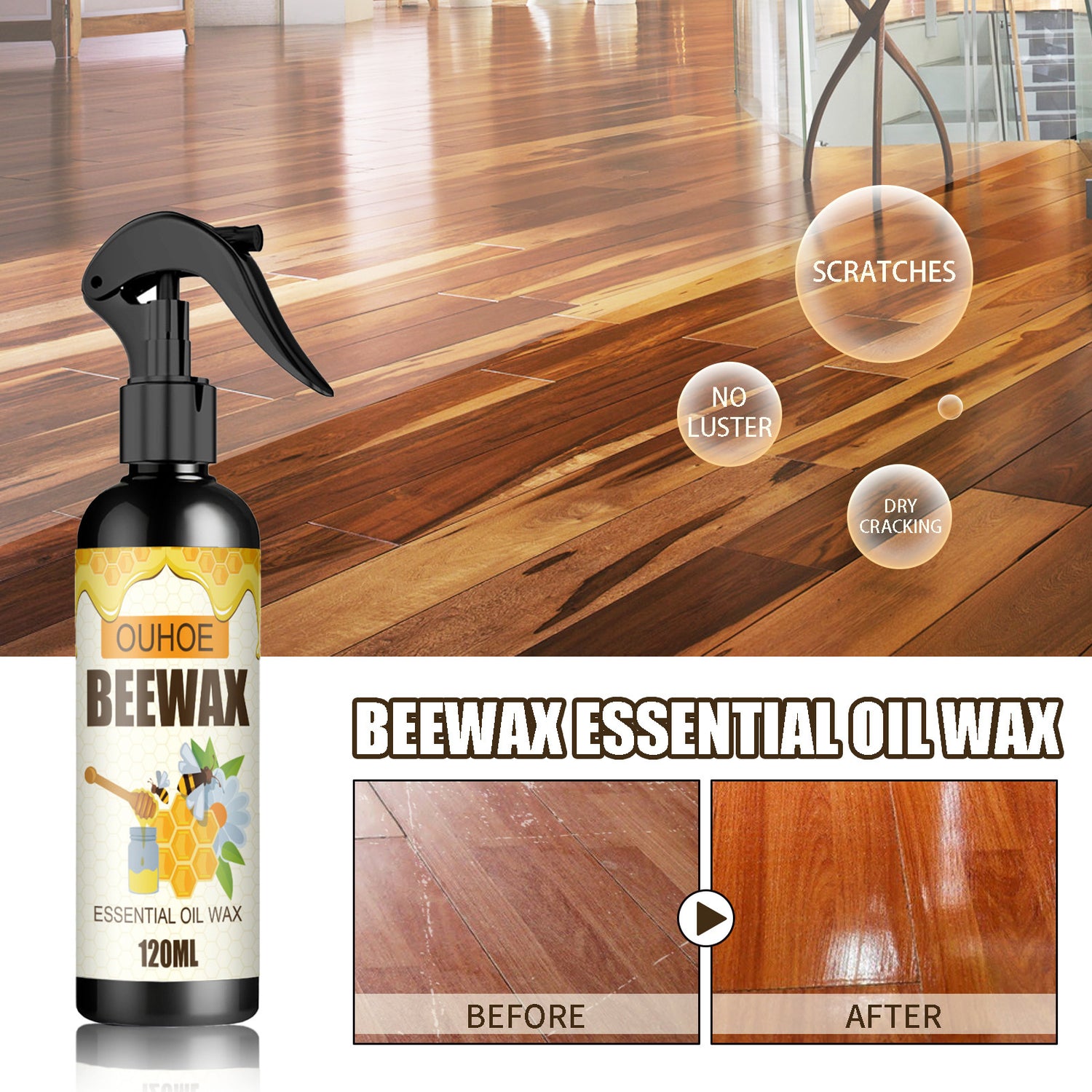 Furniture Beeswax Spray Anti-chapping Scratch Renovation