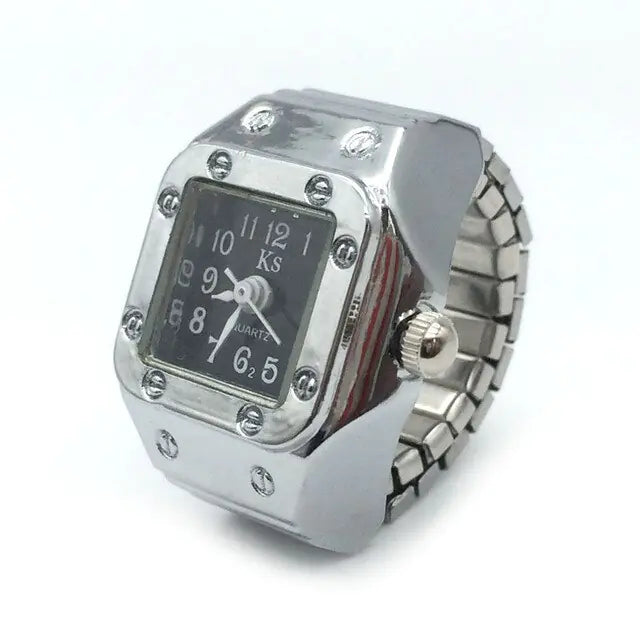 Vintage Punk Elastic Quartz Watch Ring