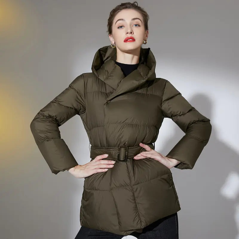 Warm Down Hooded Parka Coat