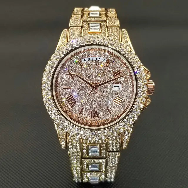 MISSFOX Diamond Watch For Men