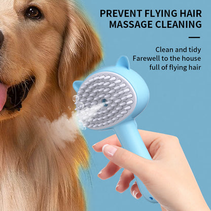 Hair Cleaning Brush With Mist Multifunctional Cat Grooming Brush Rechargeable Self Cleaning Slicker Brush For Pets Dogs &amp; Catsb Pet Products