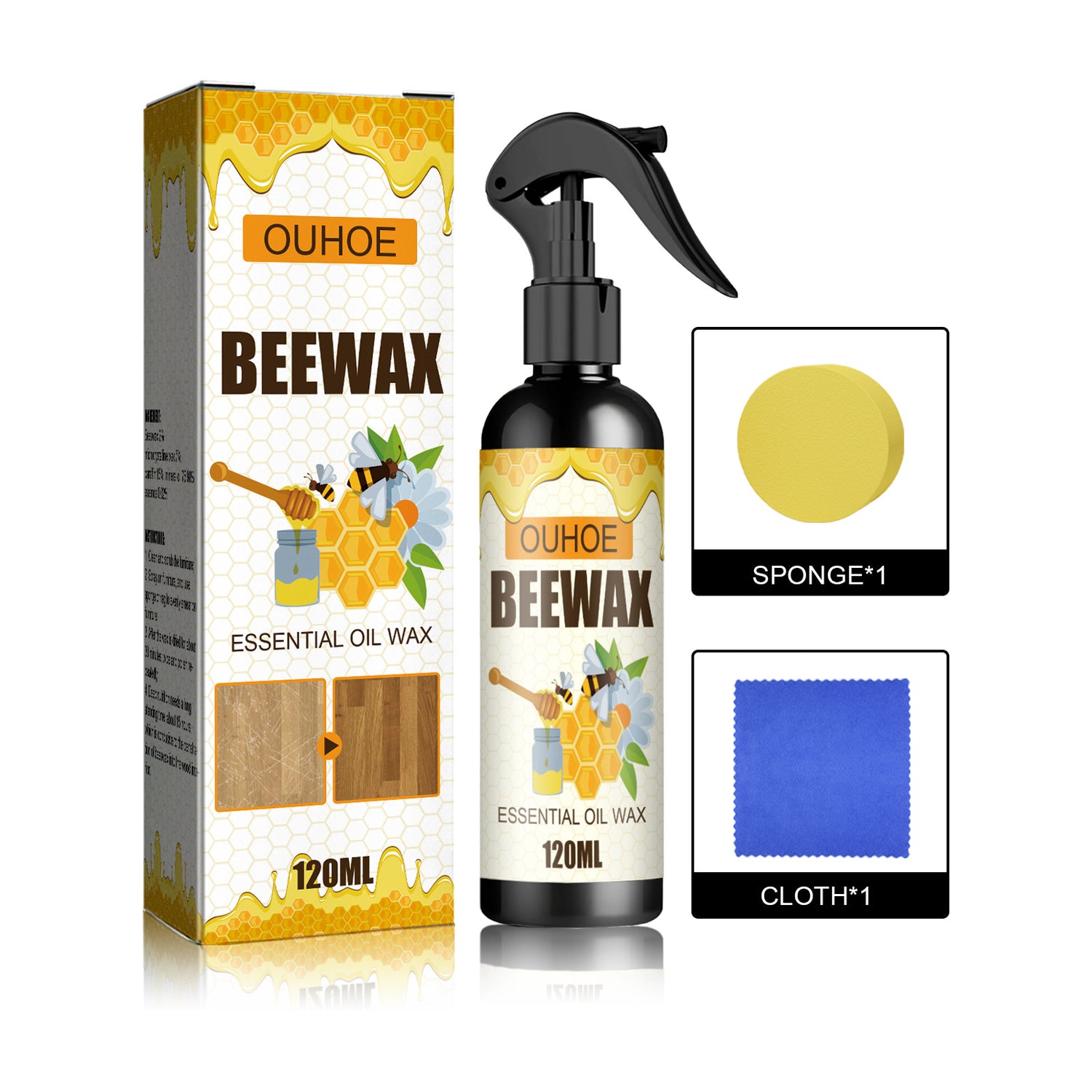 Furniture Beeswax Spray Anti-chapping Scratch Renovation