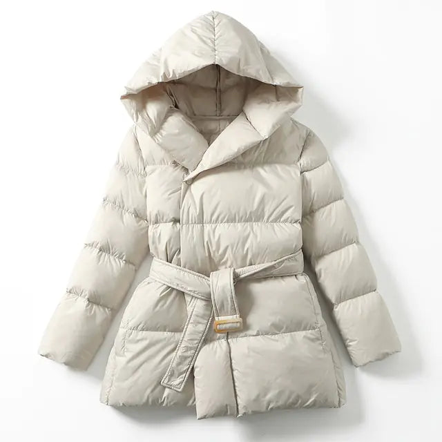 Warm Down Hooded Parka Coat