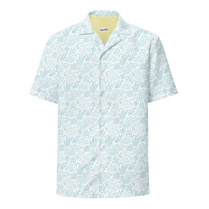 Coral Reef Resort Button Down Hawaiian Shirt - Coastal Summer 2024 Collection