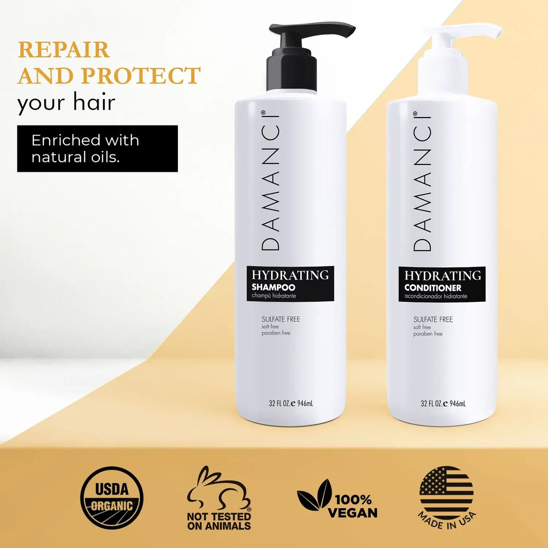 Damanci, Hydrating Shampoo &amp; Conditioner