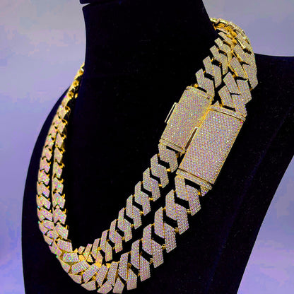 Moissanite Cuban Link Chain Necklaces S925 Silver