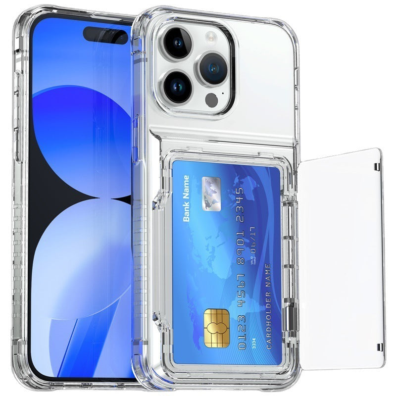 Transparent Phone Case Flip Card Holder