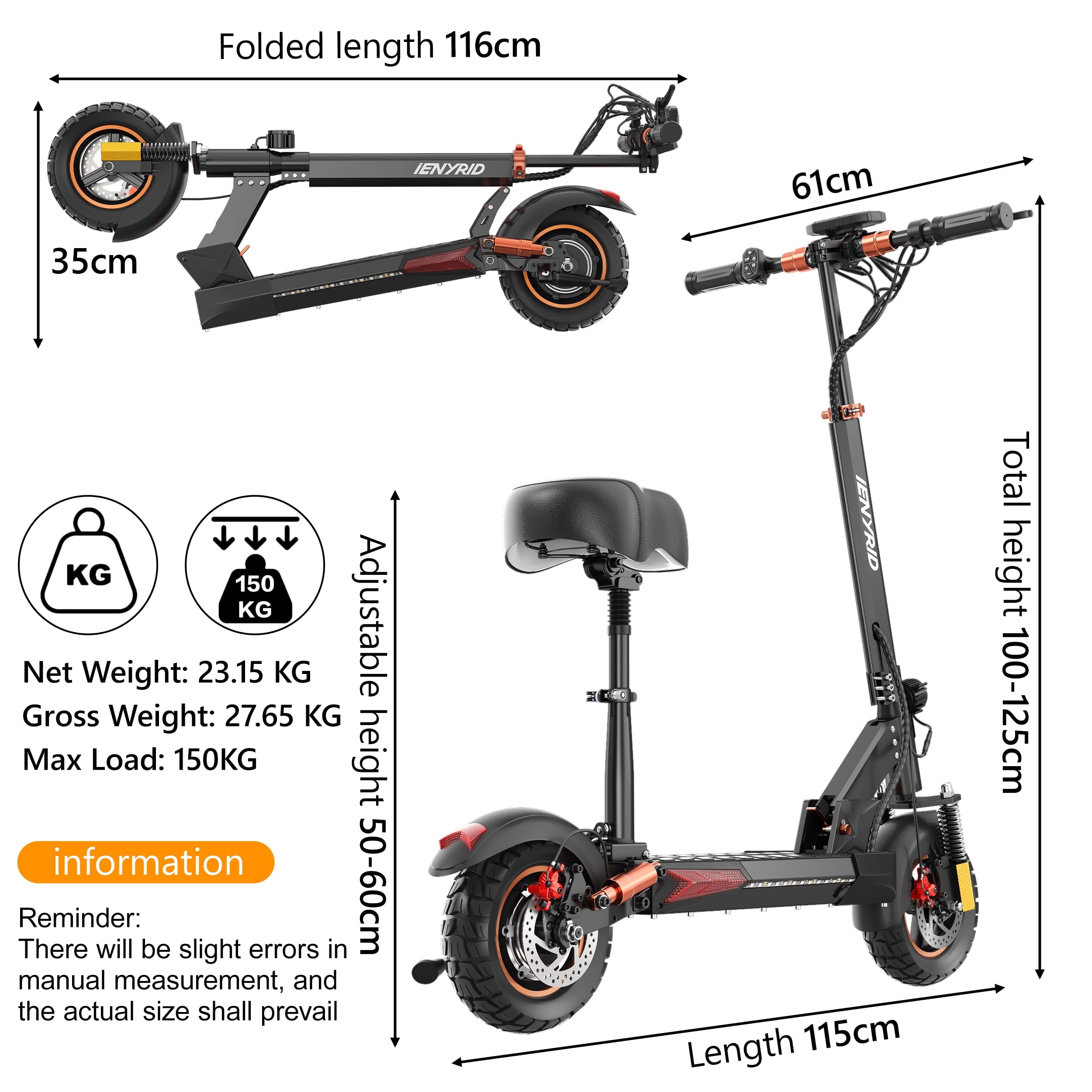 M4 Pro S+ Adult Electric Scooter Commuter Electric Skateboard with Seat, 800W Motor 30 MPH and 32 Miles Range Folding E-Scooter for Adults Teens