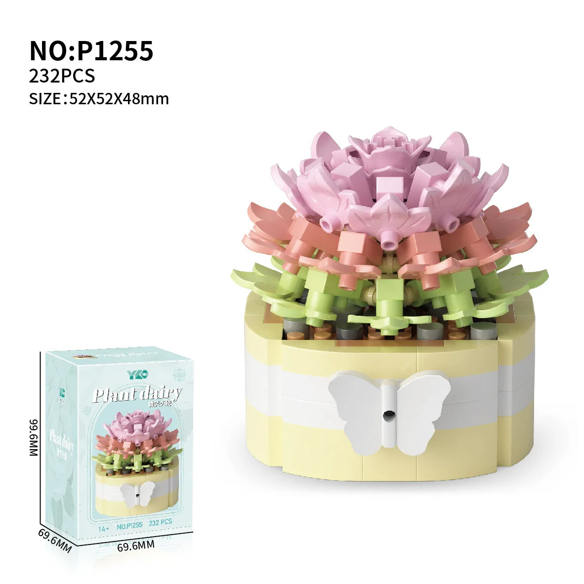 Everlasting Succulents Flower Building Blocks