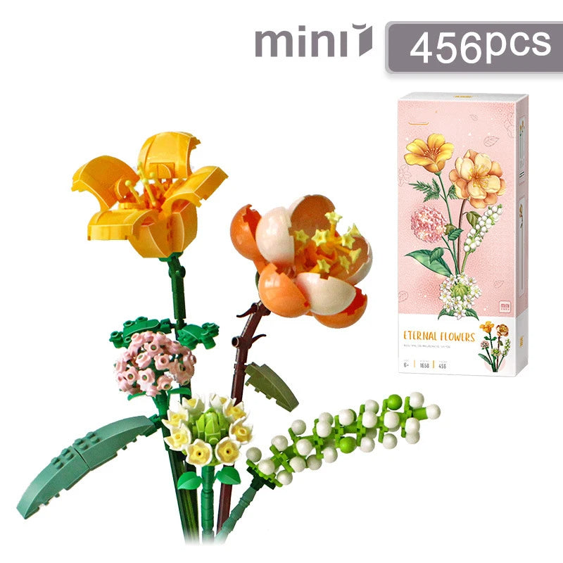 Mini Rose Building Blocks Flower Bouquet