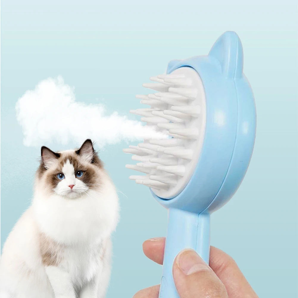 Hair Cleaning Brush With Mist Multifunctional Cat Grooming Brush Rechargeable Self Cleaning Slicker Brush For Pets Dogs &amp; Catsb Pet Products