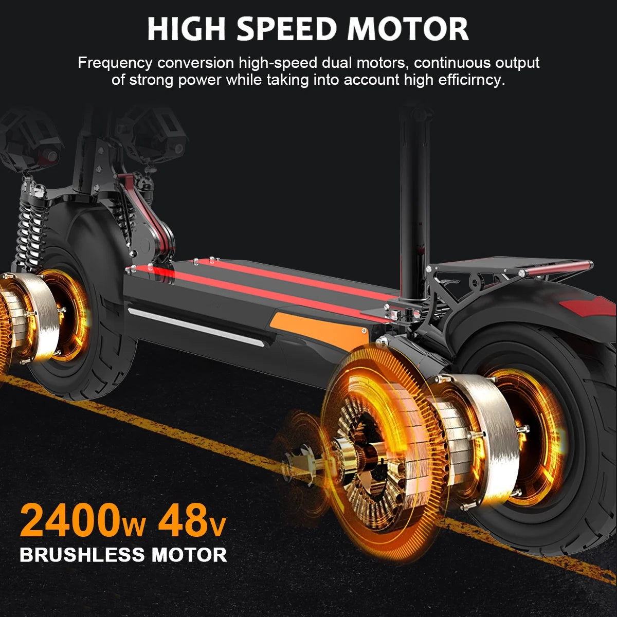 Electric Scooter for Adults, 2400W Motor Power, 40 Mph Top Speed, 20.8Ah Lithium Battery up to 45Miles, 10 Inch Pneumatic Tire, Commuter Electric Scooter with Seat