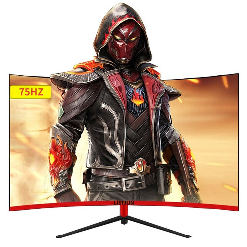 27 Inch 2K Curved Screen Computer Monitor PC 60/75Hz HD Gaming VGA HDMI 27 Inch Flat Panel Display