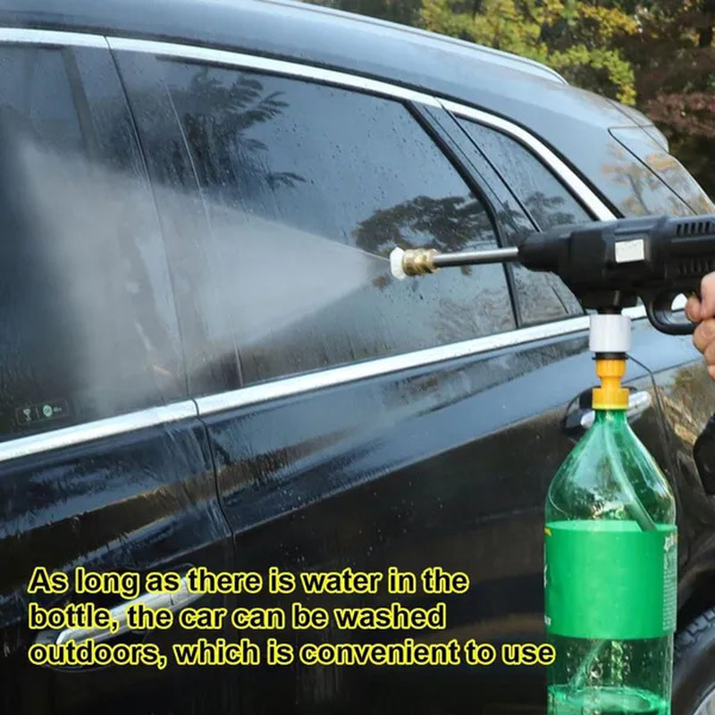 【2Battery】Cordless High Pressure Car Washer Spray Water Gun Pressure Car Washer Clean Machine with Nozzle Kit Blue/Black