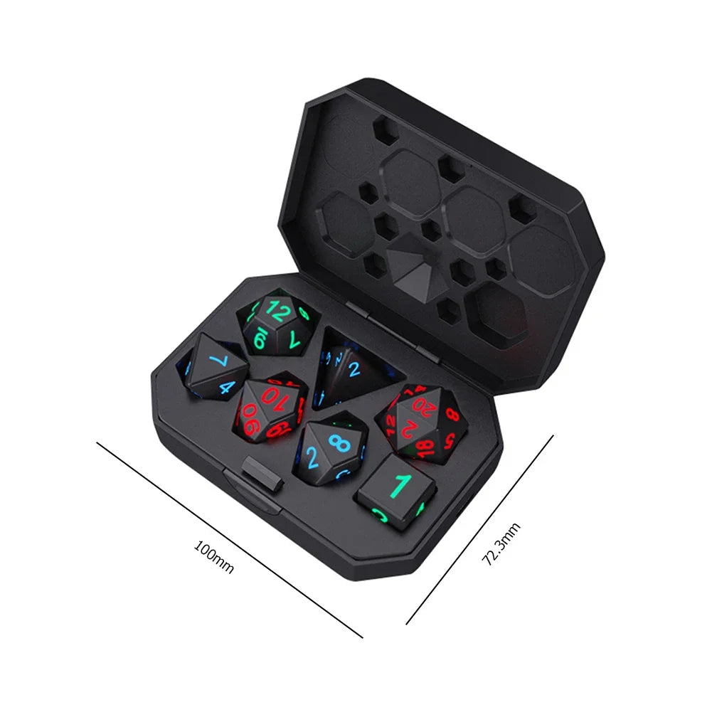 RPG Polyhedral Dice Set Luminous Electronic DND Dice Multiple Sides Entertainment Toys for Board Game Party