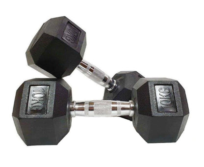 Morgan Rubber Hex Dumbbells [20Kg (Pair)]