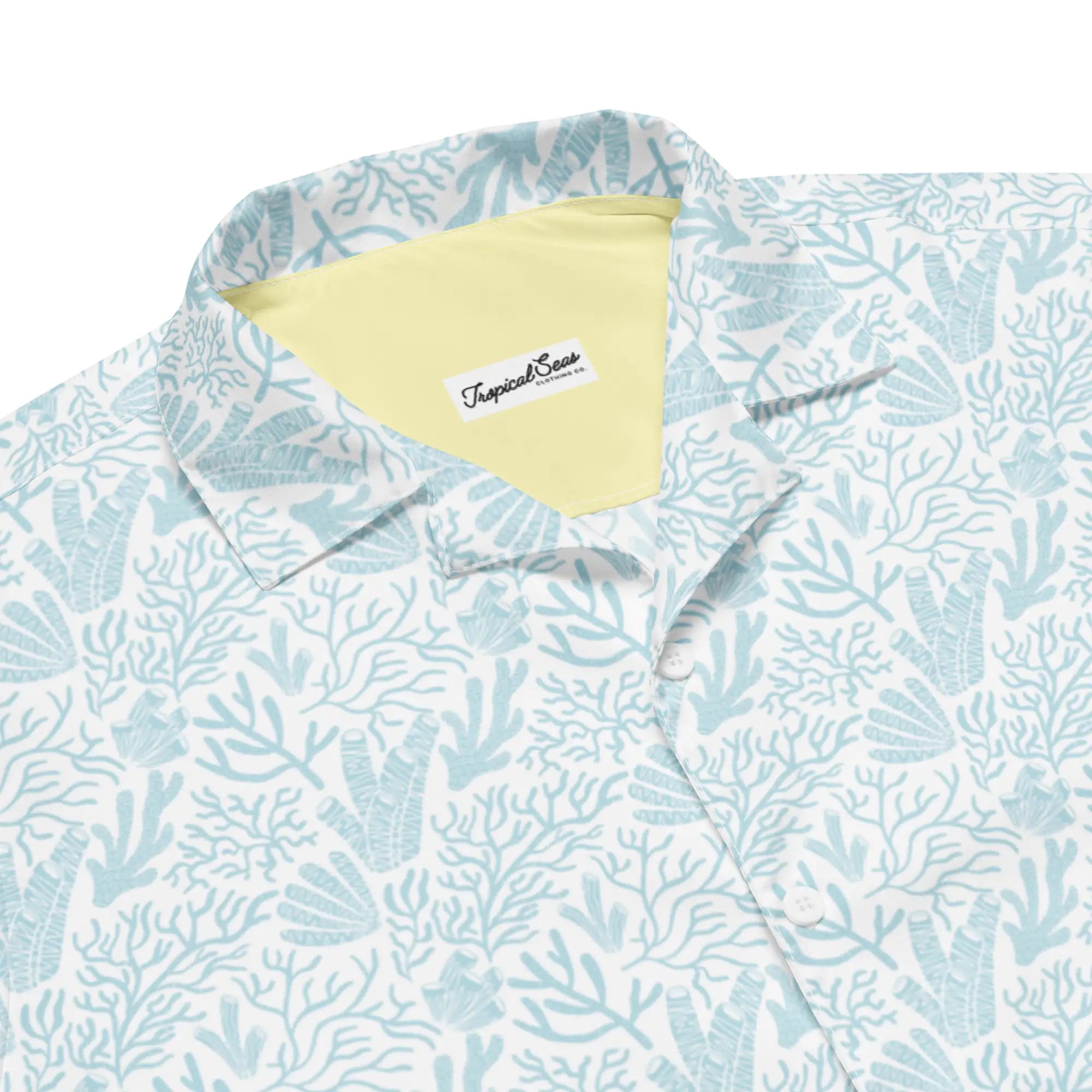 Coral Reef Resort Button Down Hawaiian Shirt - Coastal Summer 2024 Collection