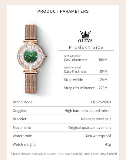 Luxury Diamond Quartz Watch